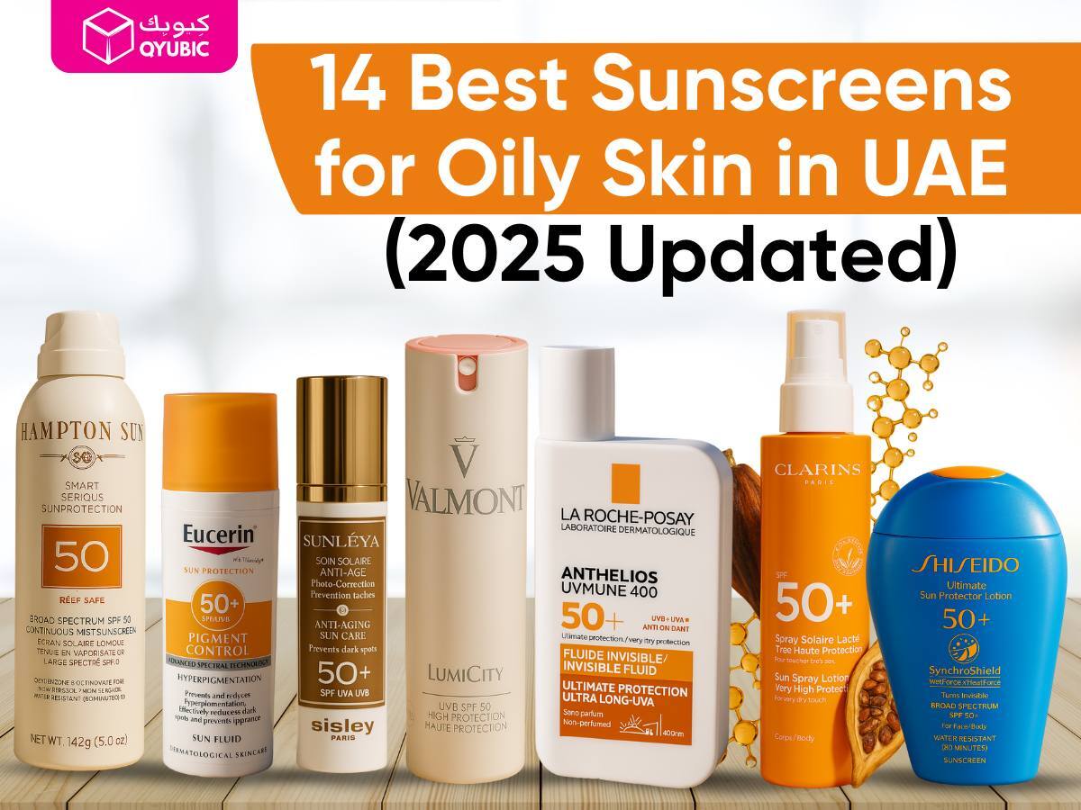 Feature image pf top 14 best sunscreen for oily skin in uae