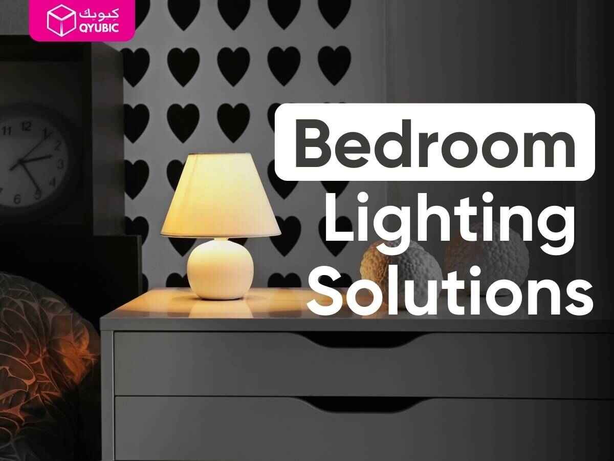 Cozy bedroom setup featuring a warm bedside lamp on a sleek nightstand, perfect for creating a tranquil atmosphere during Ramadan, Eid, and everyday use