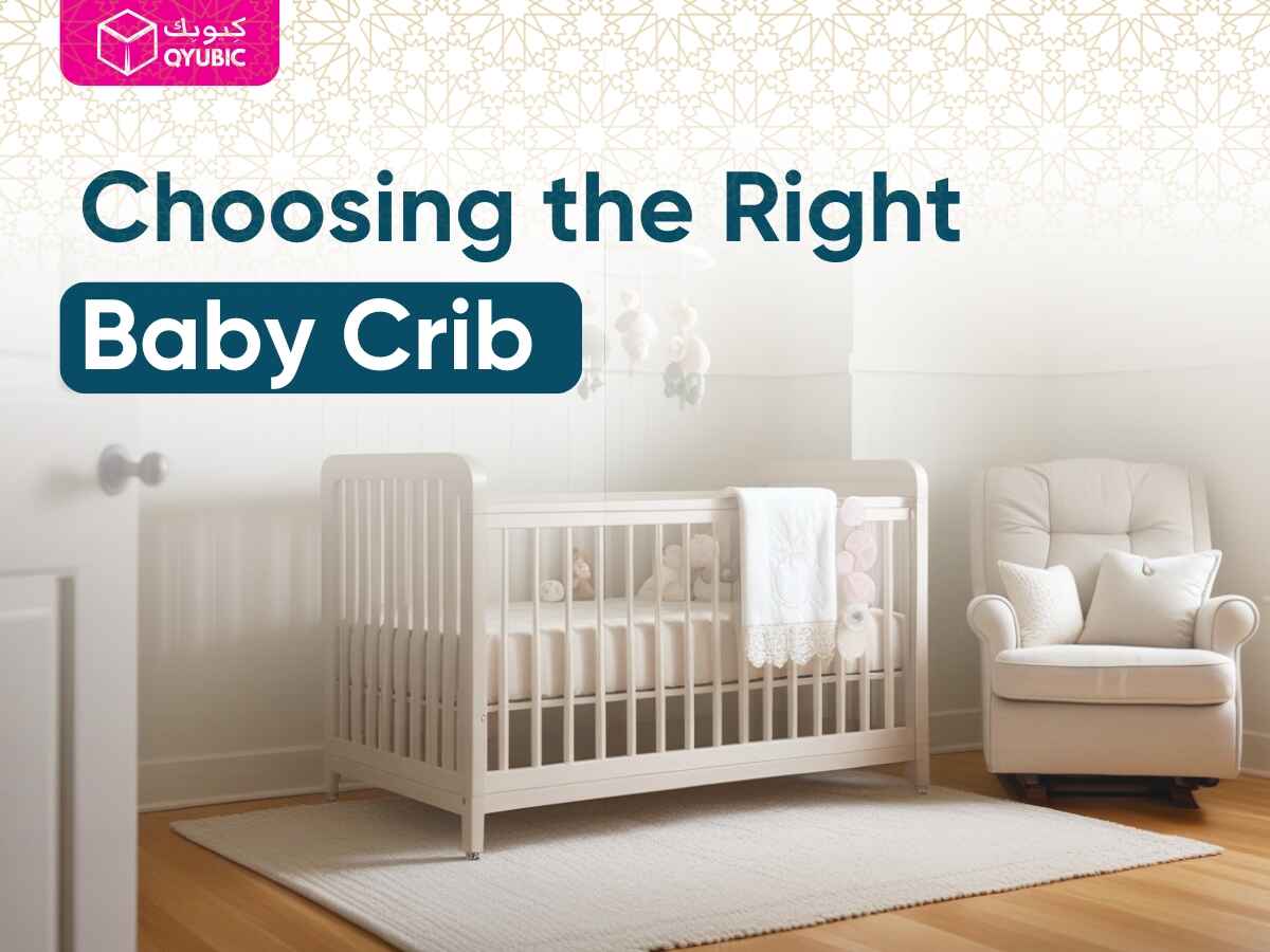 A cozy nursery with a well-designed baby crib featuring soft bedding, ensuring a safe and comfortable sleep for newborns.