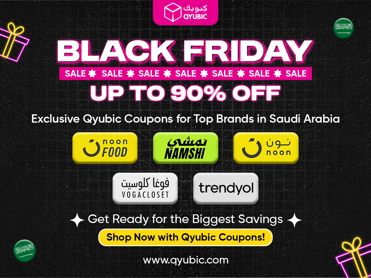 Black Friday discounts in KSA on Noon, Namshi, Noon Food, and Trendyol