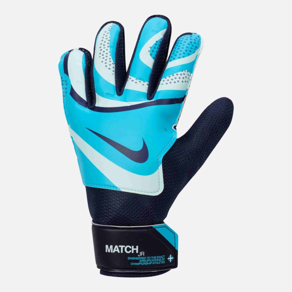 Image of a kid's football gloves  by Nike in Blue .