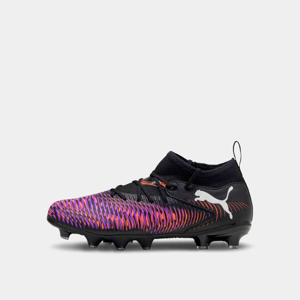 An image of Puma's kids football boots for multi-ground purposes .