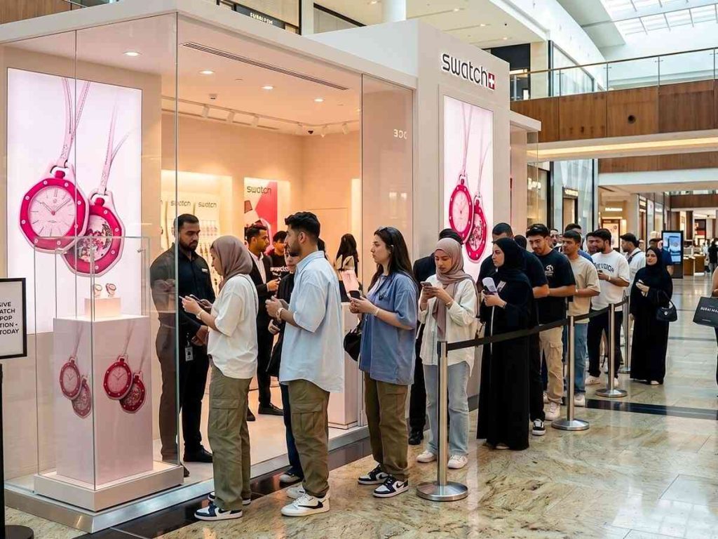 Royal Pop by AP x Swatch queue in Dubai