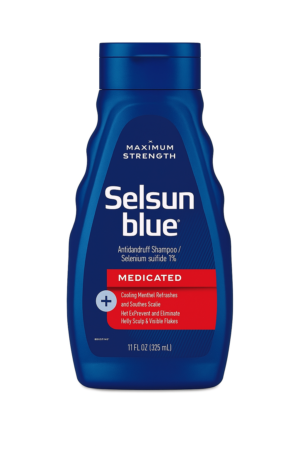 Selsun Blue anti dandruff shampoo with 1% selenium sulfide, known as a best anti dandruff shampoo for severe scalp build-up.