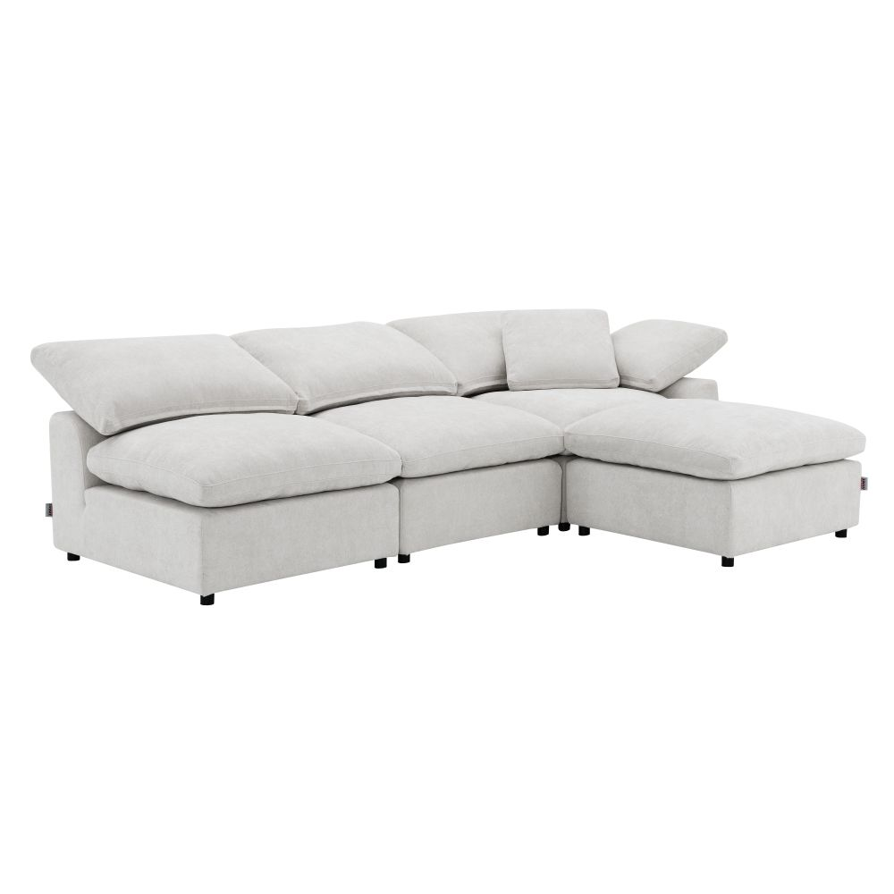 Laxus 3-Seater Modular Sectional Sofa Set - Ivory 