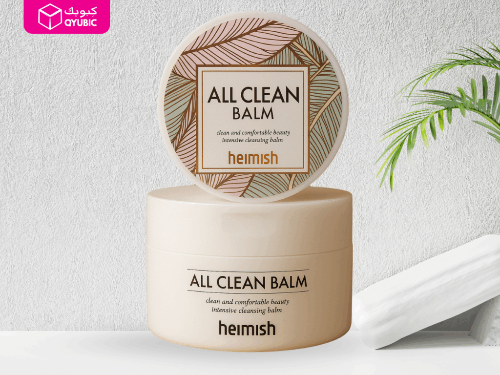 Heimish All Clean Balm with a botanical lid design, a must-have Korean beauty product in UAE, ideal for melting away makeup and sunscreen effortlessly.