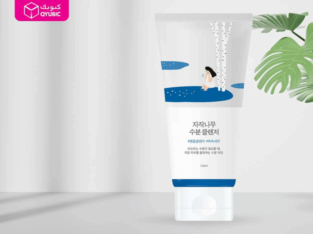 Gentle and hydrating Korean skin product featuring a birch tree illustration, suitable for daily use and widely loved among Korean skin care products in UAE.