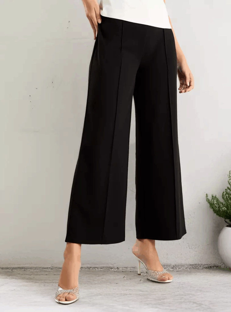 Plain Wide Leg Pants