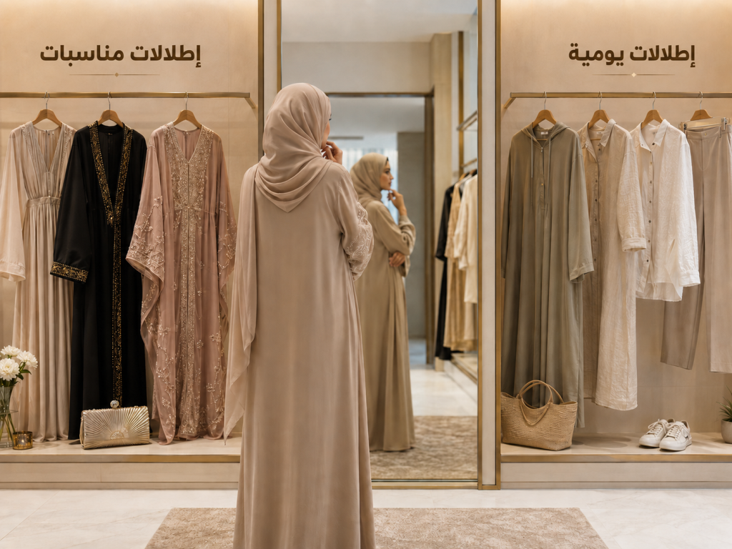 كيوبك| تشكيلة أزياء محتشمة للمناسبات والإطلالات اليومية لمساعدة المتسوقة على اختيار المتجر المناسب