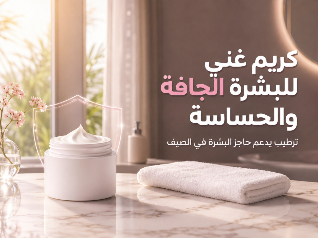 كريم الترطيب من سيرافي كخيار مناسب للبشرة الجافة والحساسة في صيف السعودية.