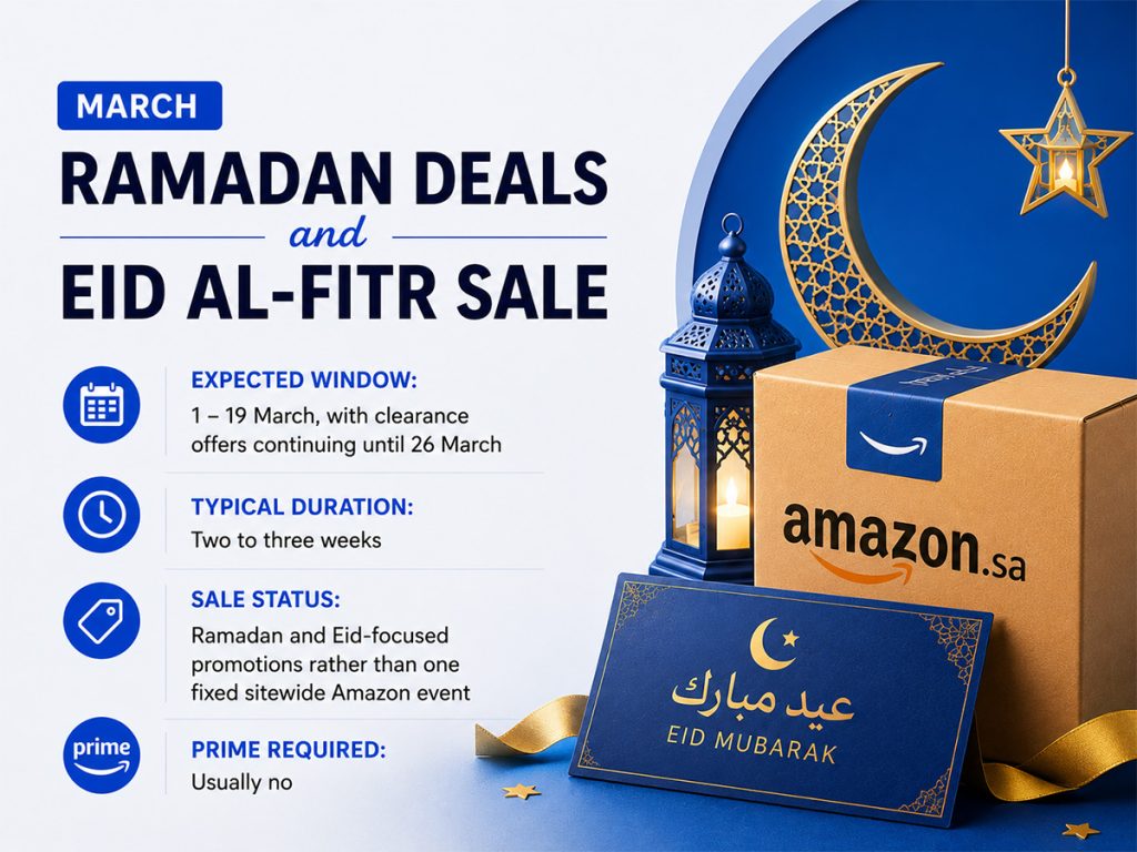 Amazon Saudi Ramadan deals and Eid Al-Fitr sale in March.