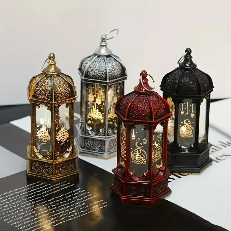 A Moroccan Ramadan LED Wind Light Lantern Set (6/12 pcs)